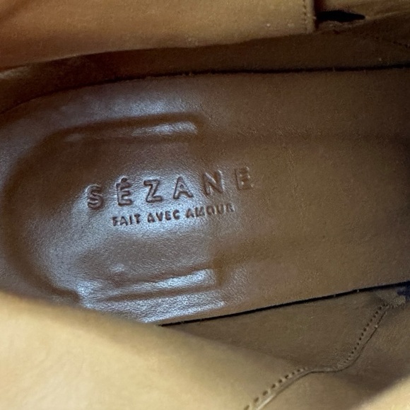 Sezane High Camille Red Suede Boots Size 38 French US 7 Booties Block Heel Boots - Picture 9 of 14